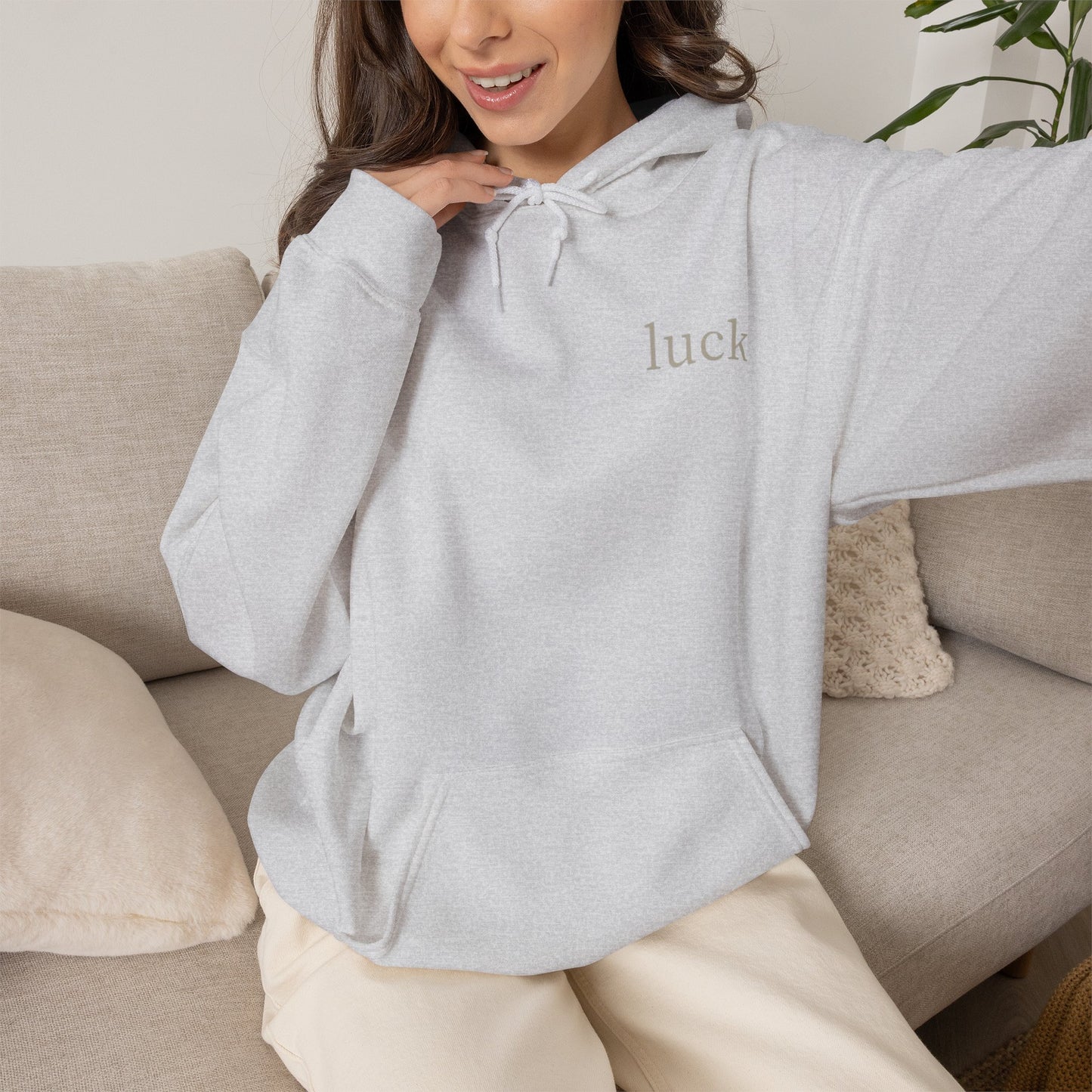 “luck” quote hoodie