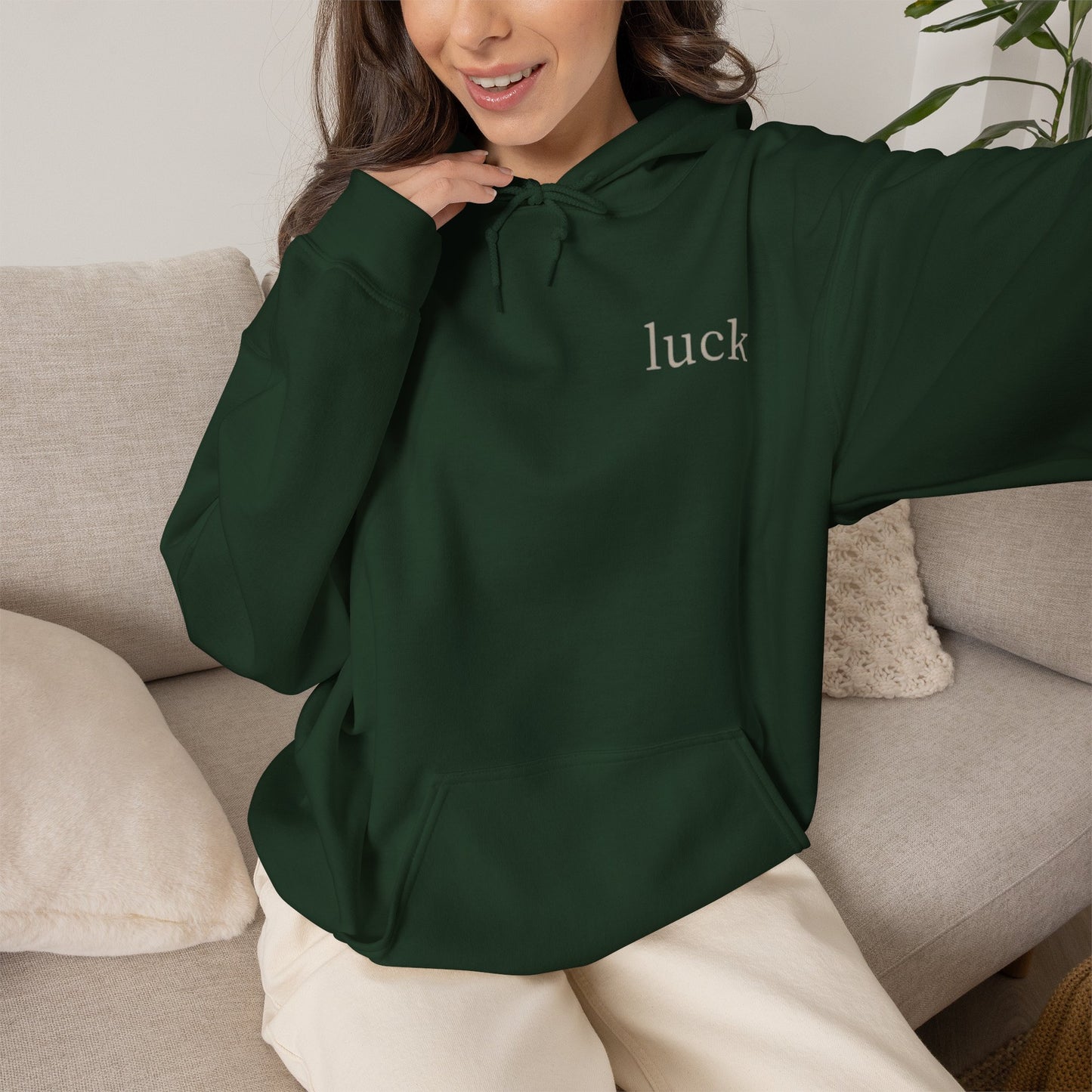 “luck” quote hoodie