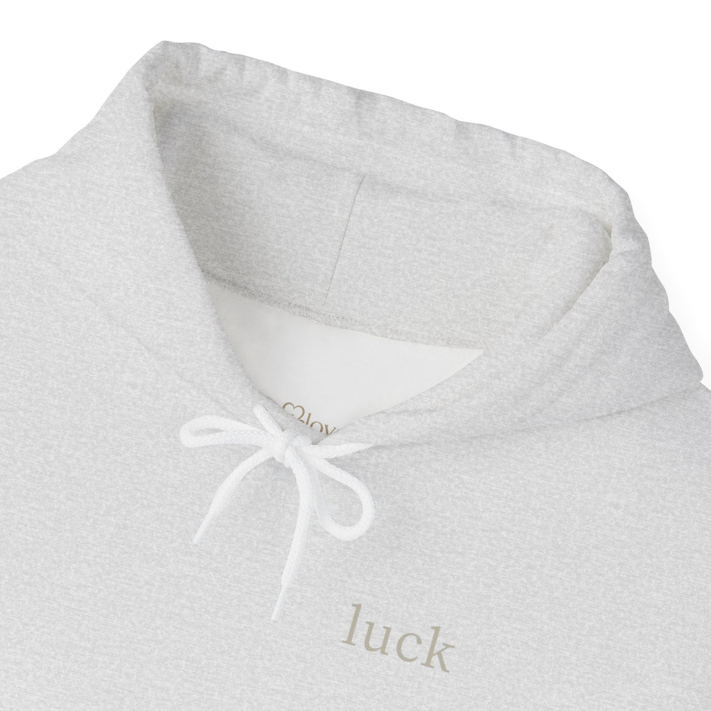 “luck” quote hoodie | klover sleeve print