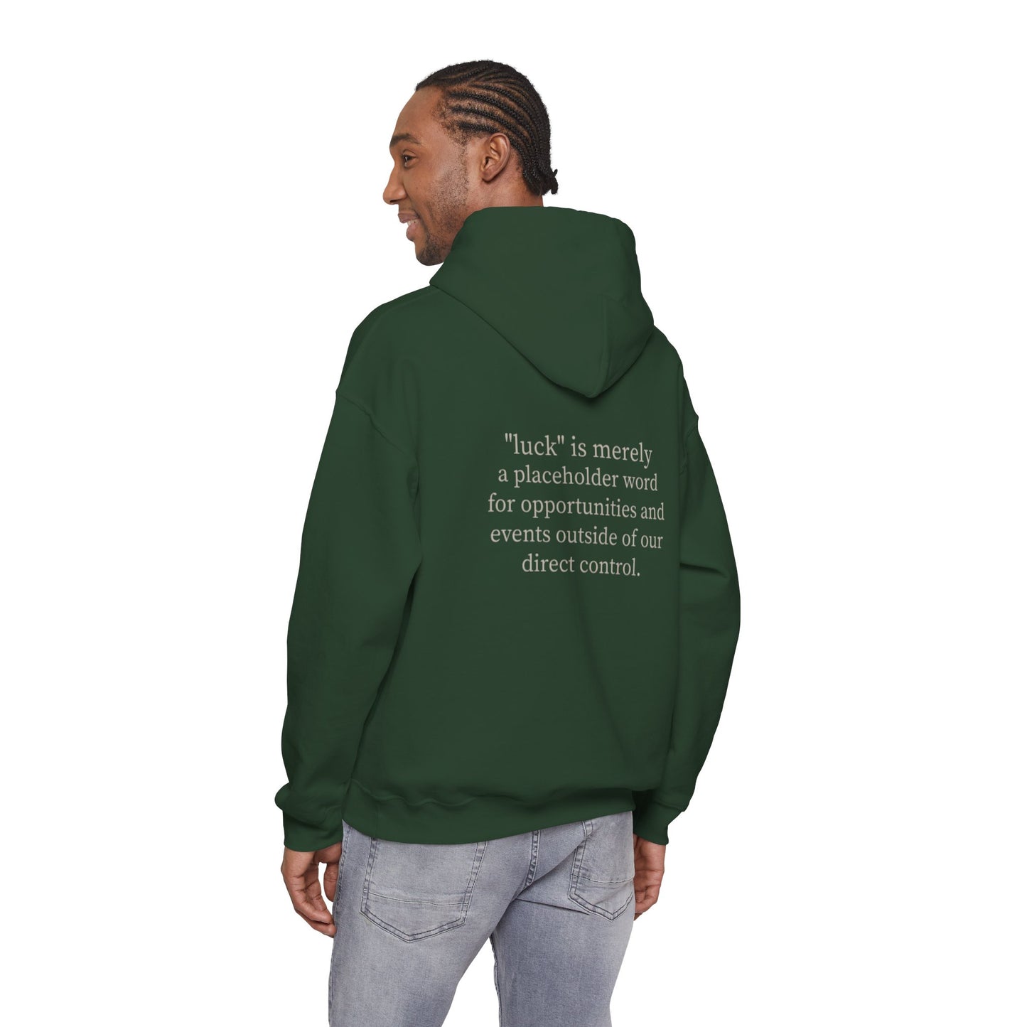 “luck” quote hoodie